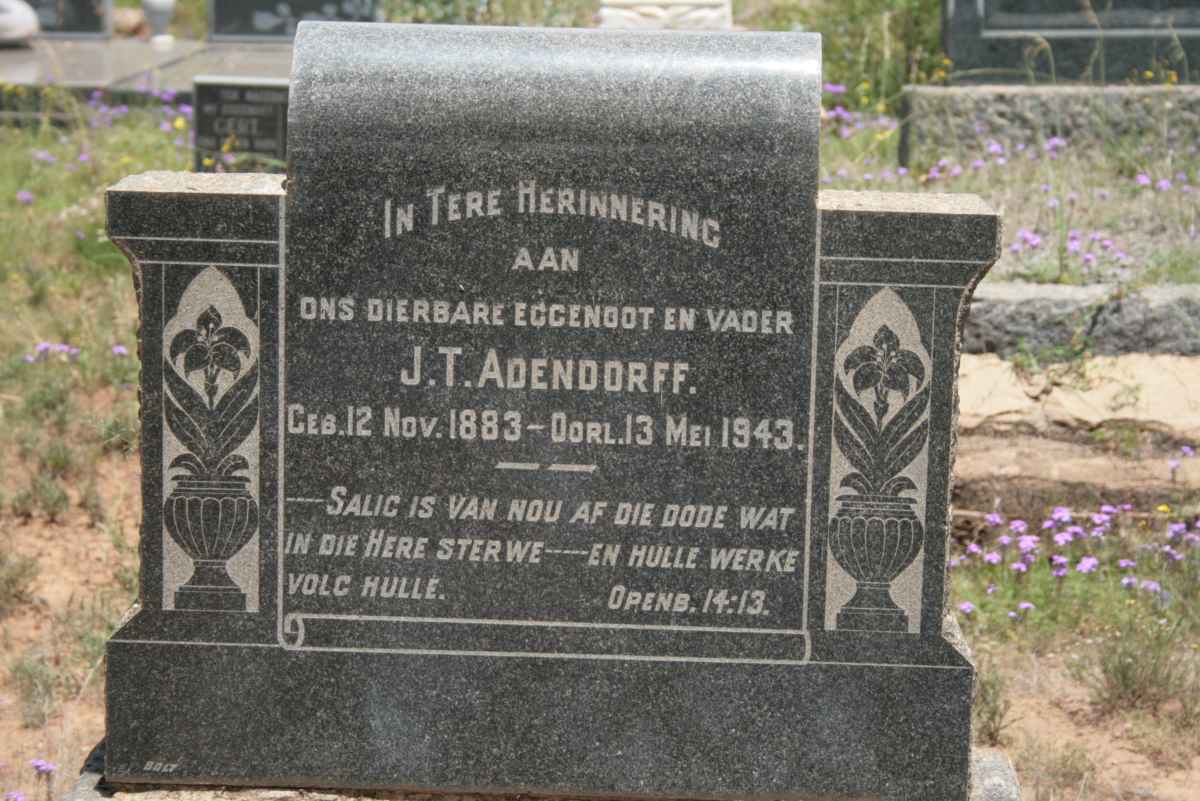 ADENDORFF J.T. 1883-1943