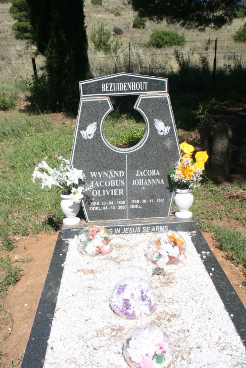 BEZUIDENHOUT Wynand Jacobus Olivier 1938-2006 &amp; Jacoba Johanna 1941-