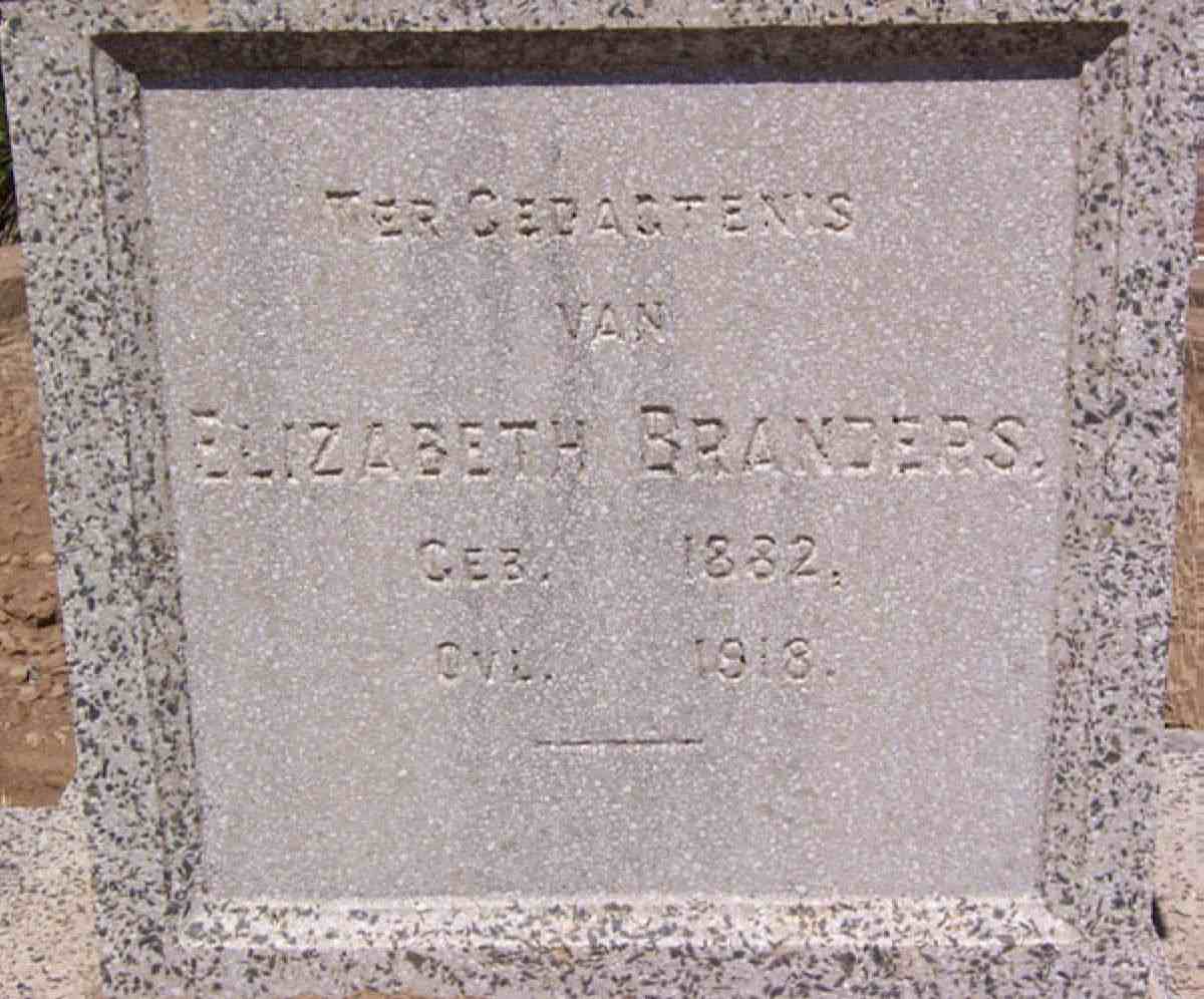 BRANDERS Elizabeth 1882-1918
