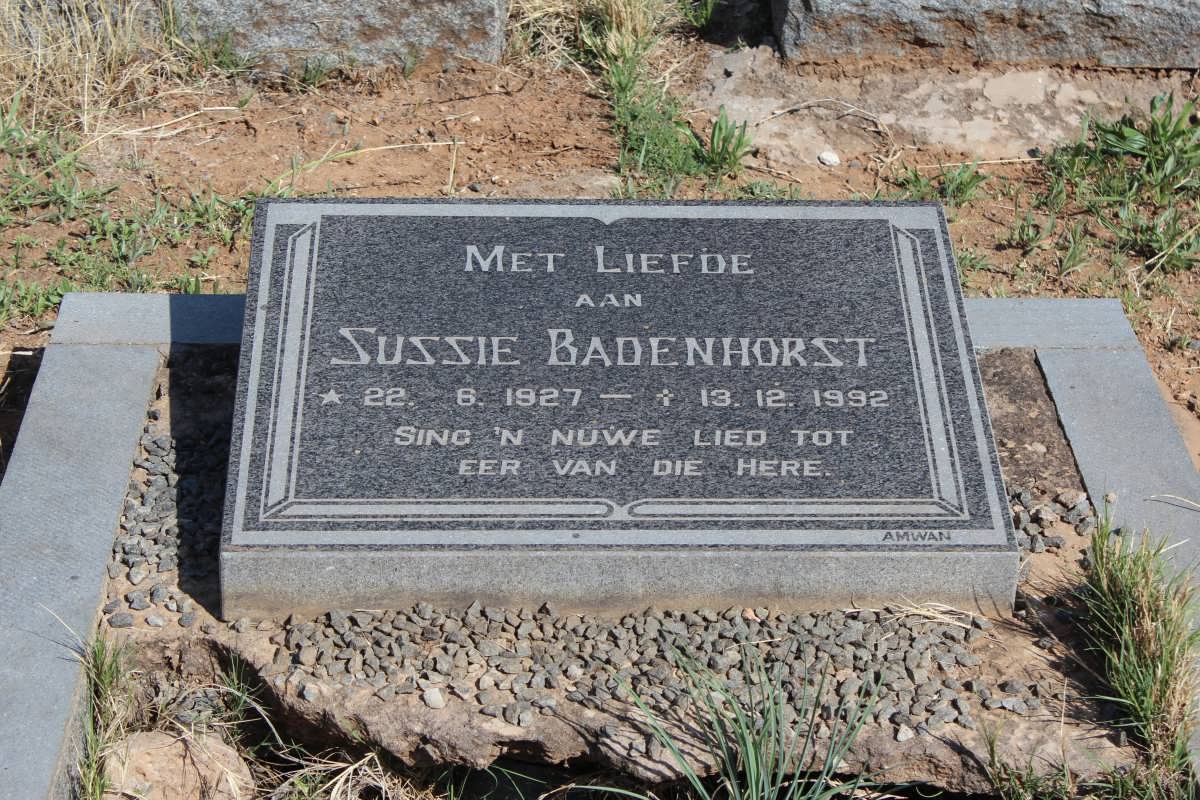 BADENHORST Sussie 1927-1992