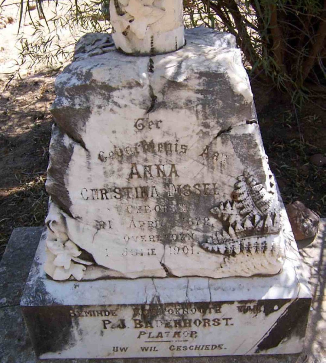 BADENHORST Anna Christina nee DISSEL 1872-1901