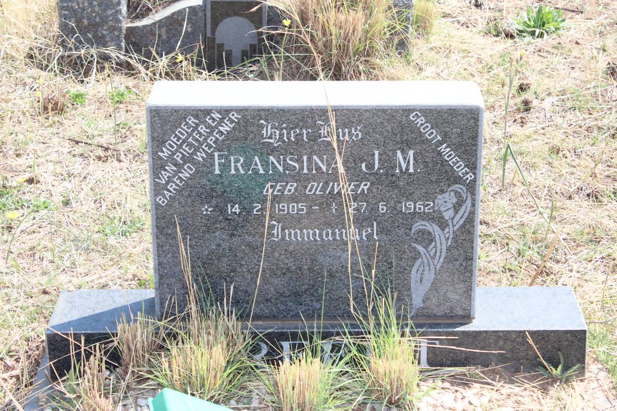 BREEDT Fransina J.M. nee OLIVIER 1905-1962