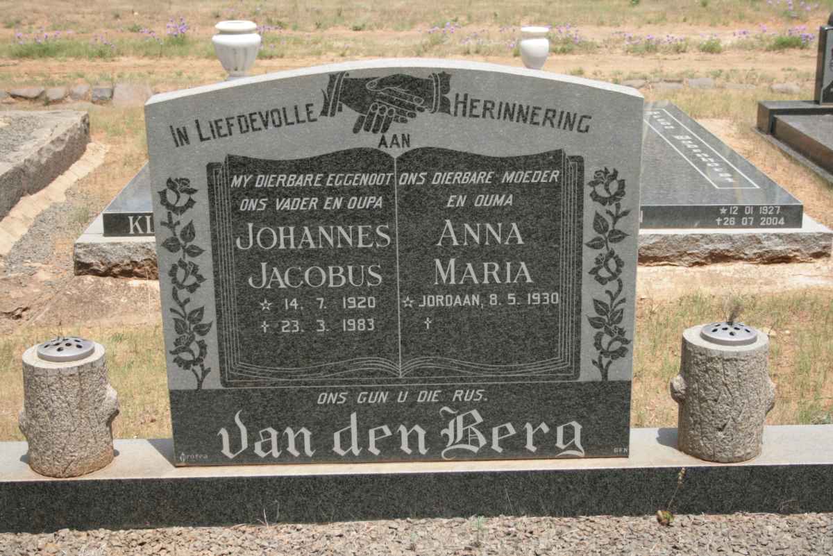 BERG Johannes Jacobus, van den 1920-1983 &amp; Anna Maria 1930-