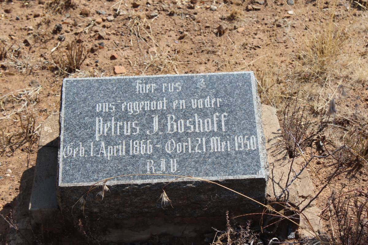 BOSHOFF Petrus J. 1866-1950