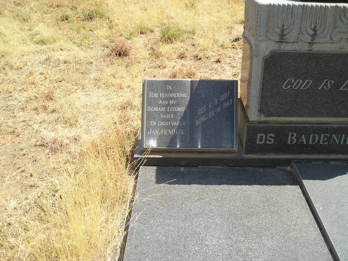 BADENHORST Jan Hendrik 1887-1967