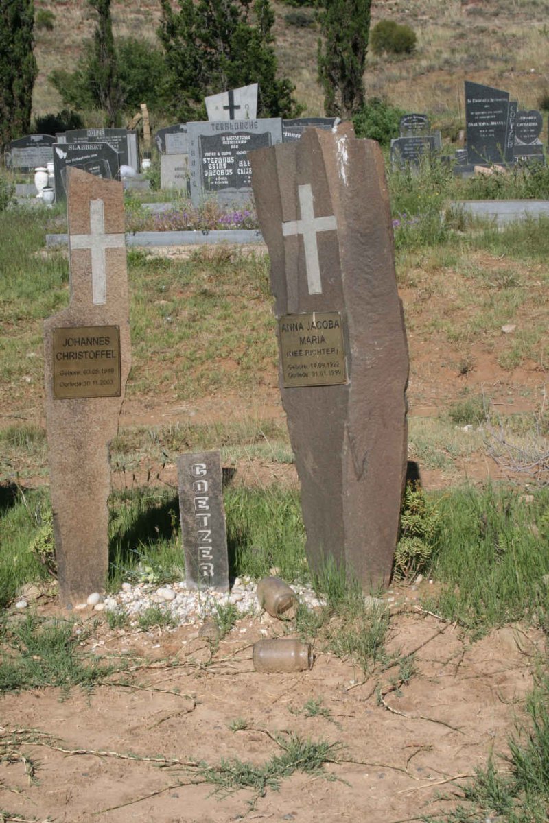 COETZER Johannes Christoffel 1919-2003 &amp; Anna Jacoba Maria RICHTER 1922-1999
