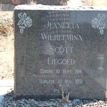 EIEGOED Jeanetta Wilhelmina Scott 1914-1951
