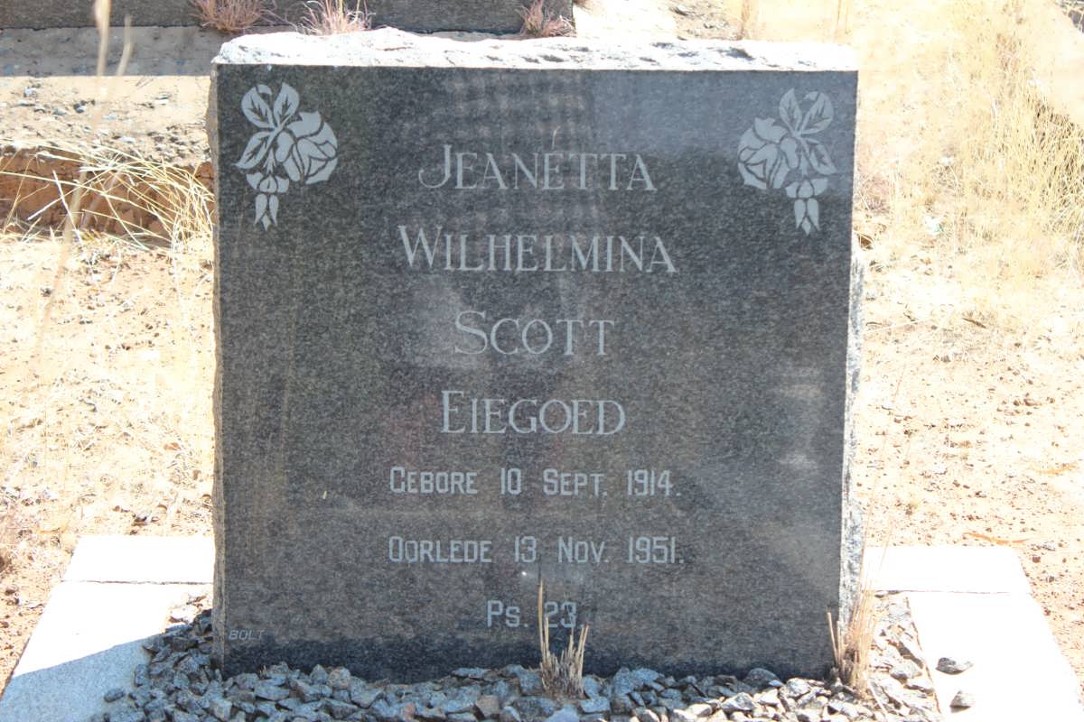 EIEGOED Jeanetta Wilhelmina Scott 1914-1951