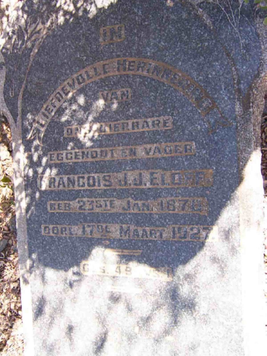 ELOFF Francois J.J. 1876-1927