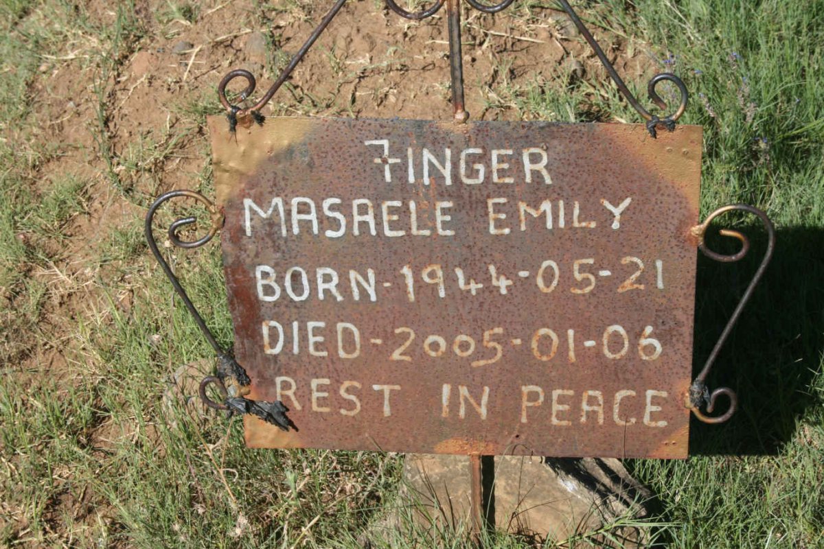 FINGER Masaele Emily 1944-2005