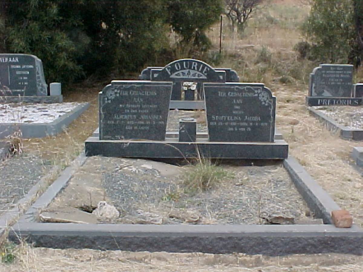 FOURIE Albertus Johannes 1892-1971 &amp; Stoffelina Jacoba 1901-1978