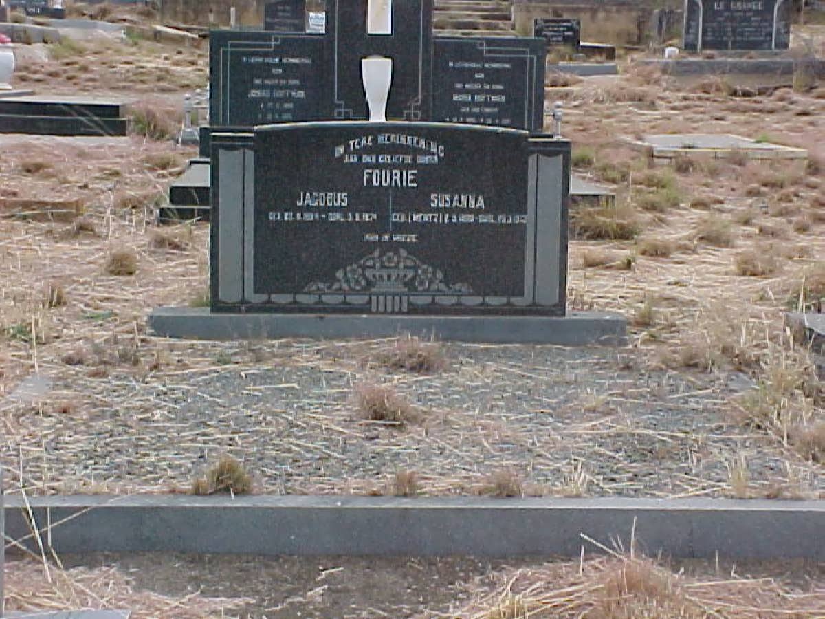 FOURIE Jacobus 1894-1974 &amp; Susanna MENTZ 1905-1973