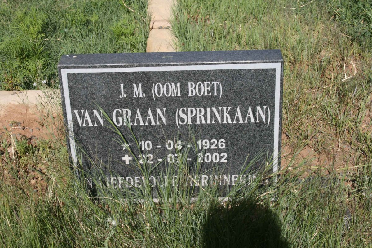 GRAAN J.M., van 1926-2002