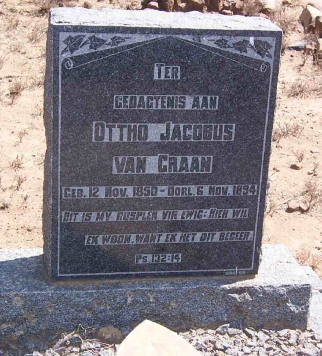 GRAAN Ottho Jacobus, van 1850-1894