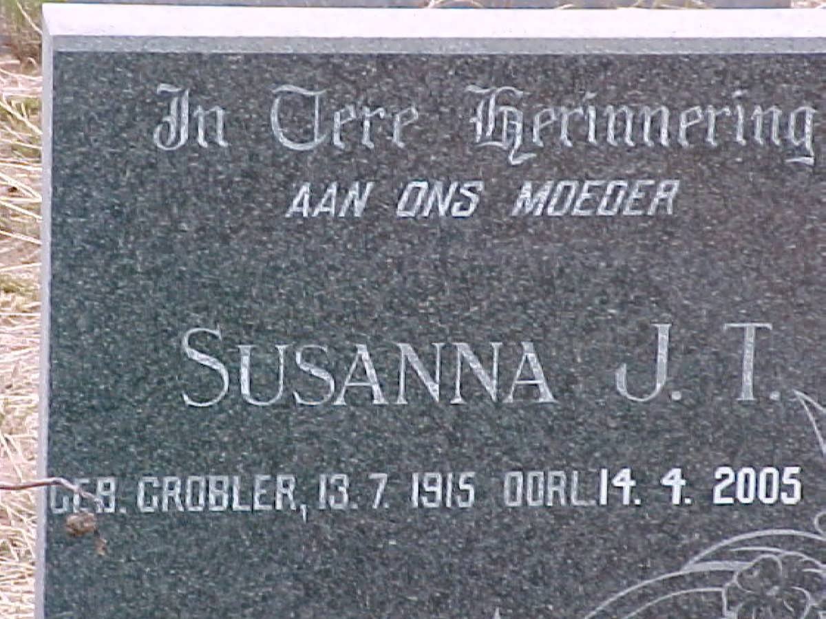 GERINGER Susanna J.T. nee GROBLER 1915-2005