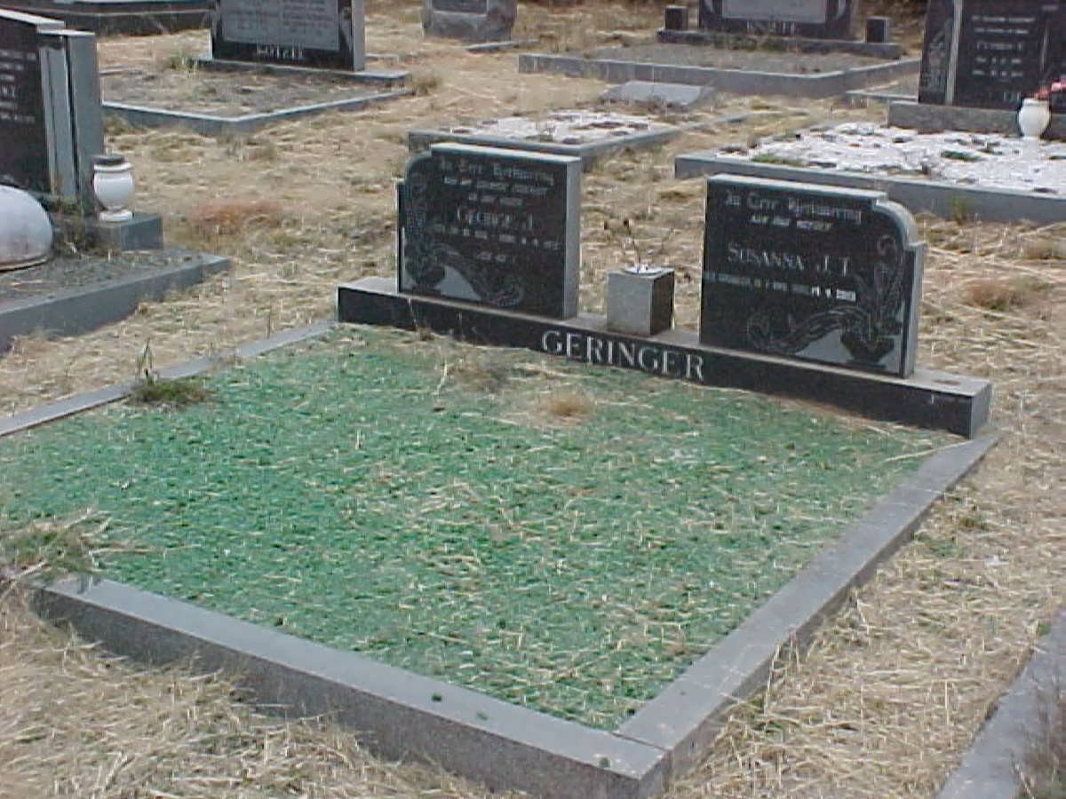 GERINGER George J. 1913-1972 &amp; Susanna J.T. GROBLER 1915-2005