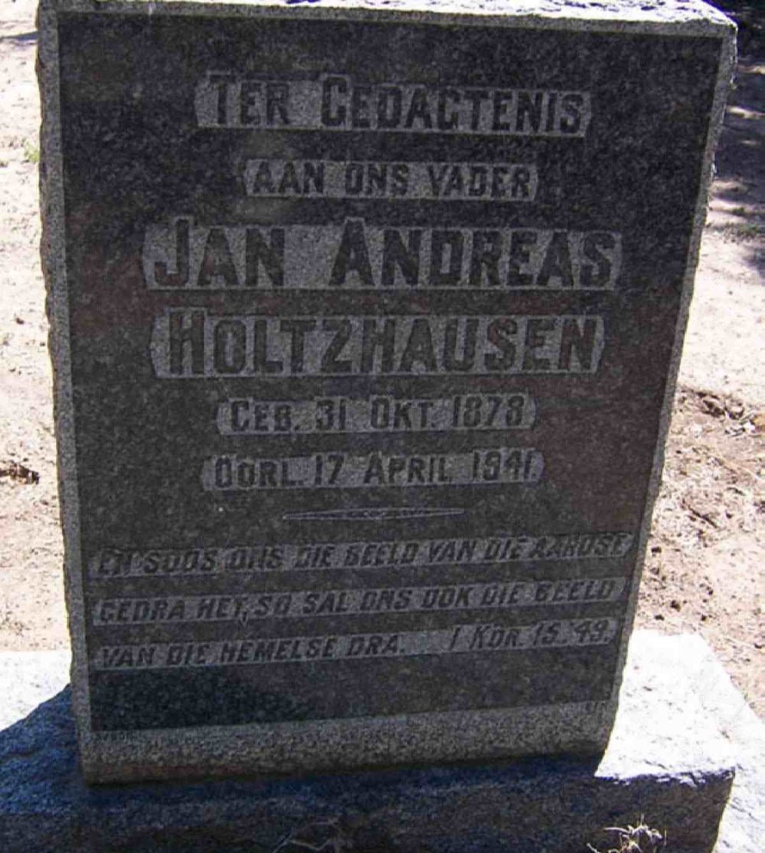 HOLTZHAUSEN Jan Andreas 1878-1941
