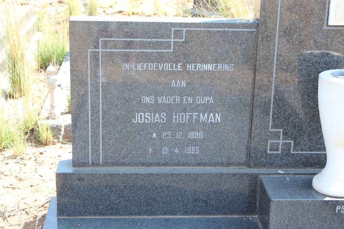 HOFFMAN Josias 1898-1985 &amp; Maria VAN TONDER 1905-1981