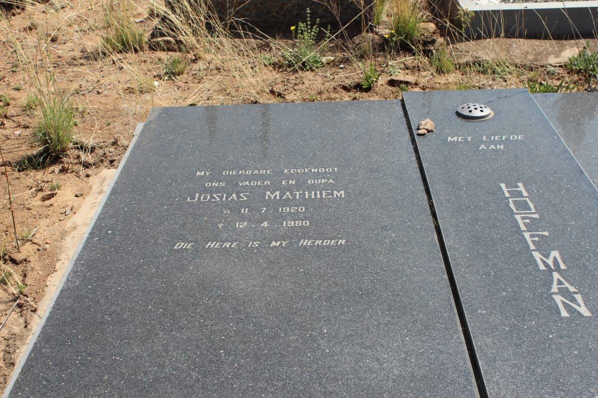 HOFFMAN Josias Mathiem 1920-1980 &amp; Magrietha Alida 1923-