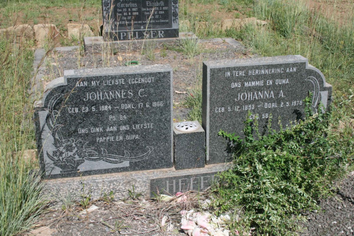 HEFER Johannes A.1884-1966 &amp; Johanna A. 1893-1978