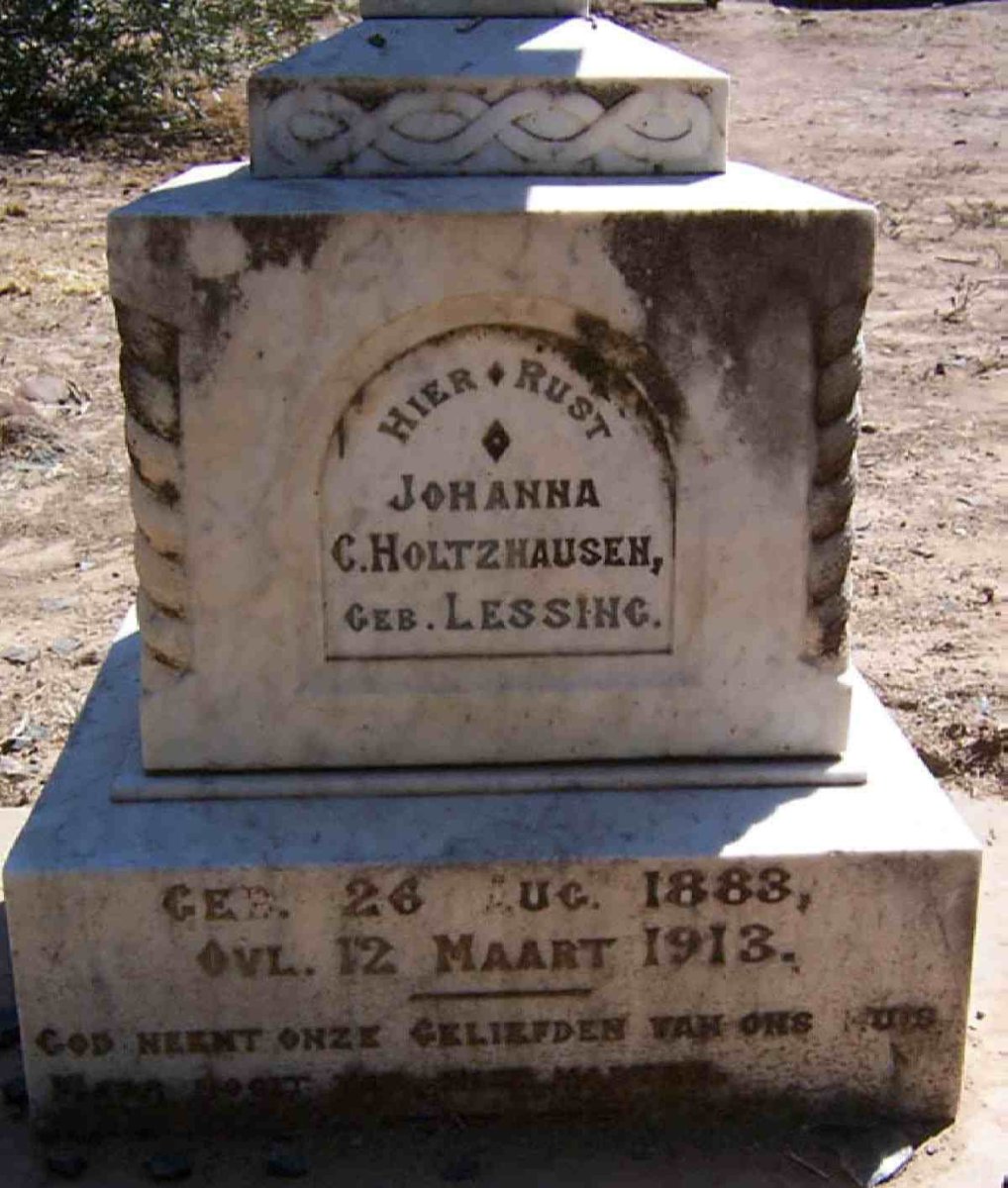 HOLTZHAUSEN Johanna C. nee LESSING 1888-1913