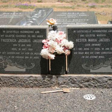 JACOBS Frederick Jacobus 1892-1959 &amp; Hester Maria SNYMAN 1898-1977