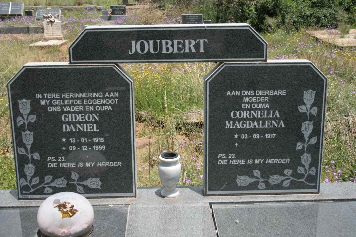 JOUBERT Gideon Daniel 1915-1999 &amp; Cornelia Magdalena 1917-2009