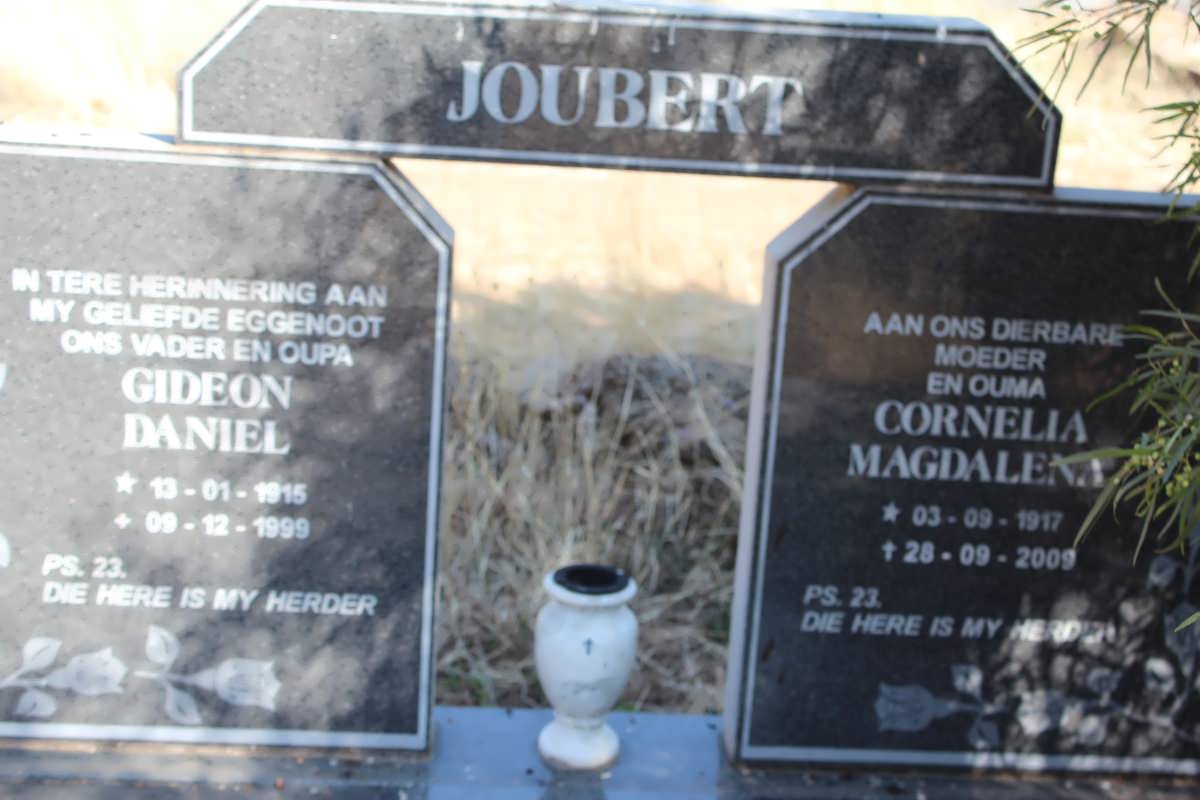 JOUBERT Gideon Daniel 1915-1999 &amp; Cornelia Magdalena 1917-2009