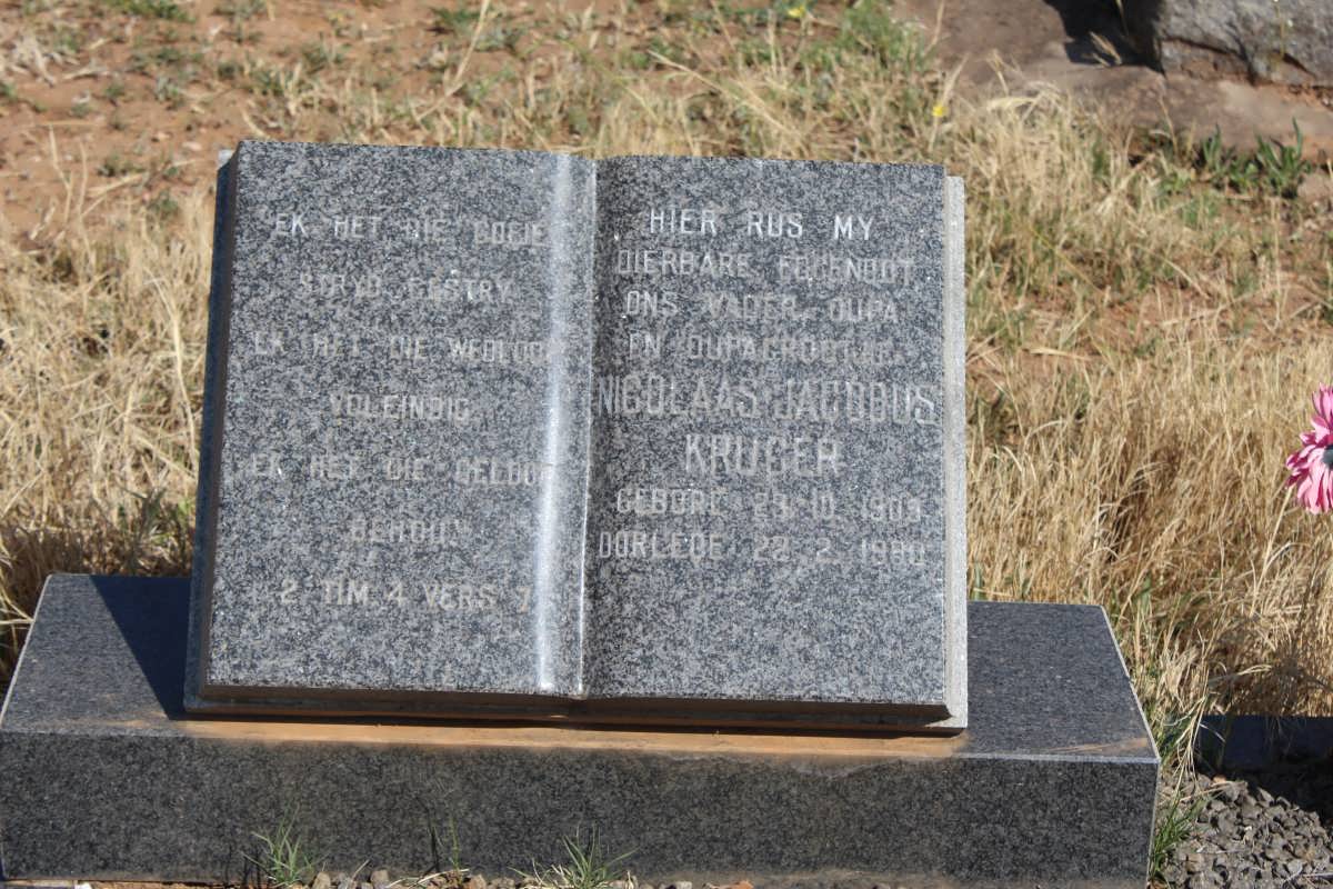 KRUGER Nicolaas Jacobus 1909-1980