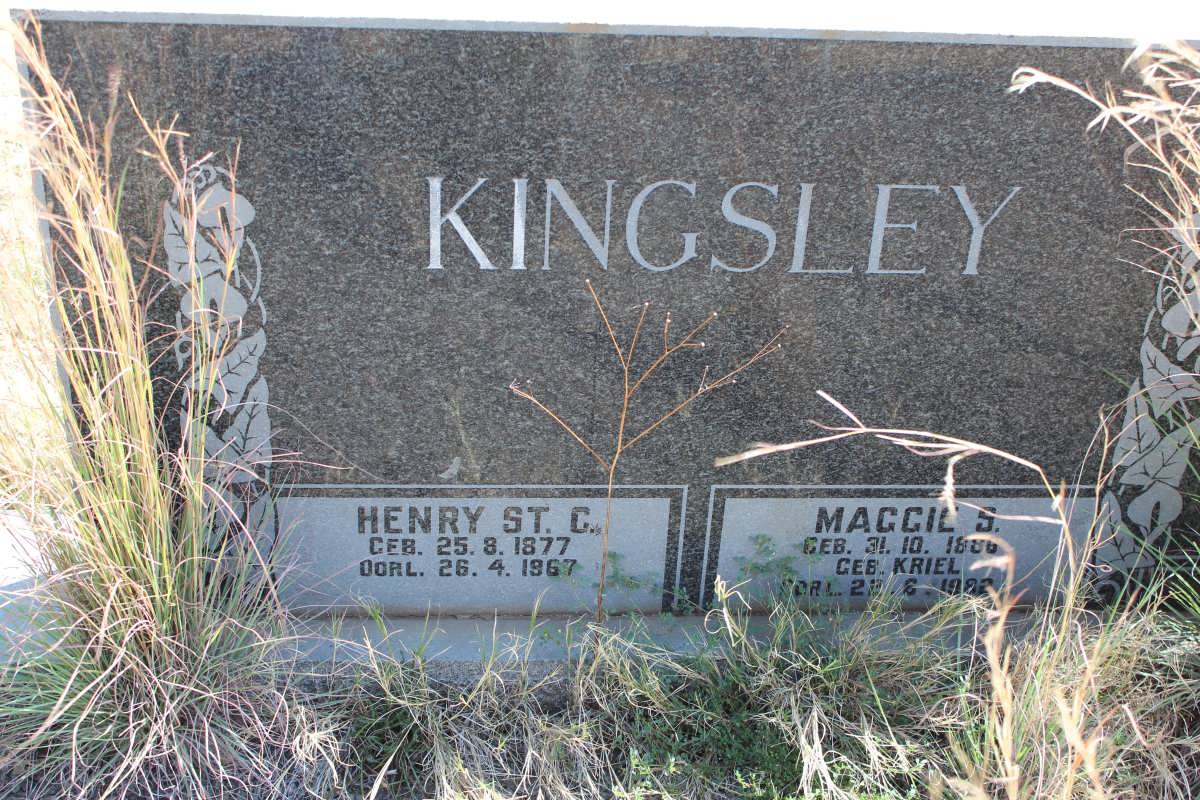 KINGSLEY Henry St.C. 1877-1967 &amp; Maggie S. KRIEL 1886-1982