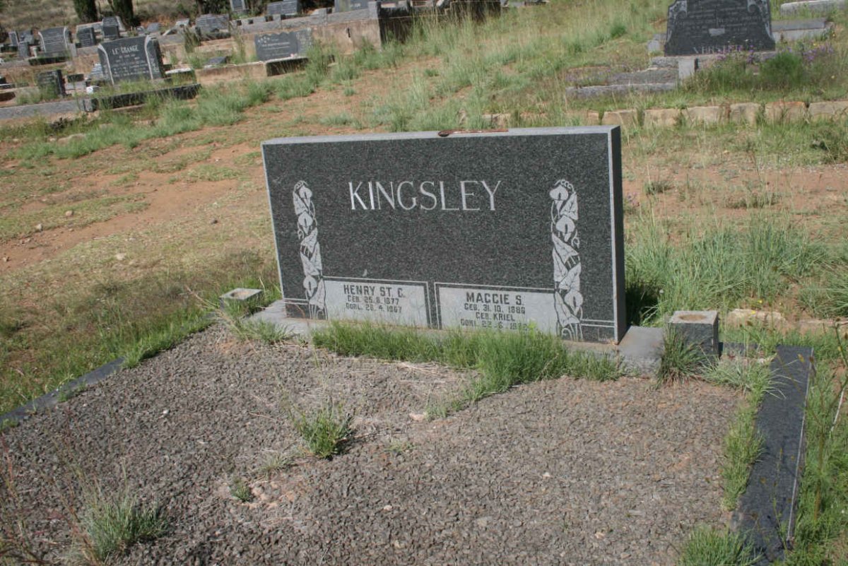 KINGSLEY Henry St.C. 1877-1967 &amp; Maggie S. KRIEL 1886-1982