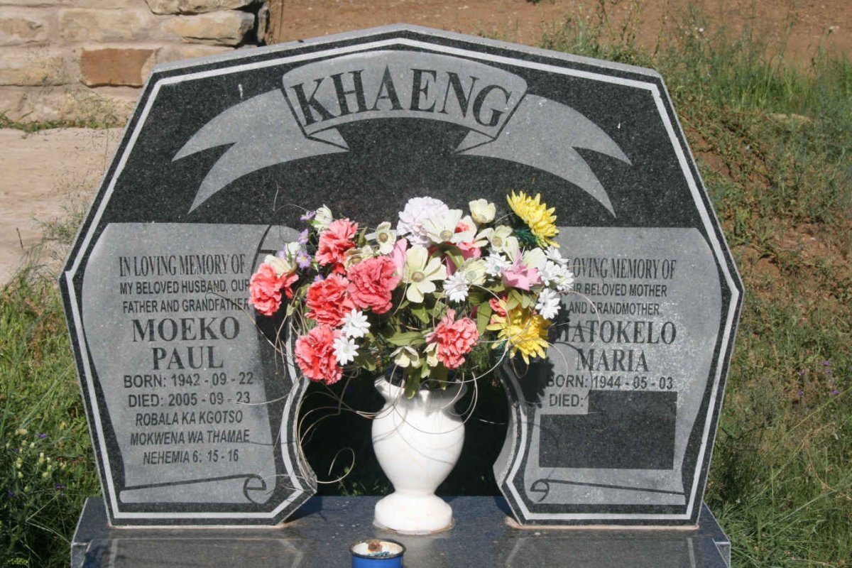 KHAENG Moeko Paul 1942-2005 &amp; Matokelo Maria 1944-