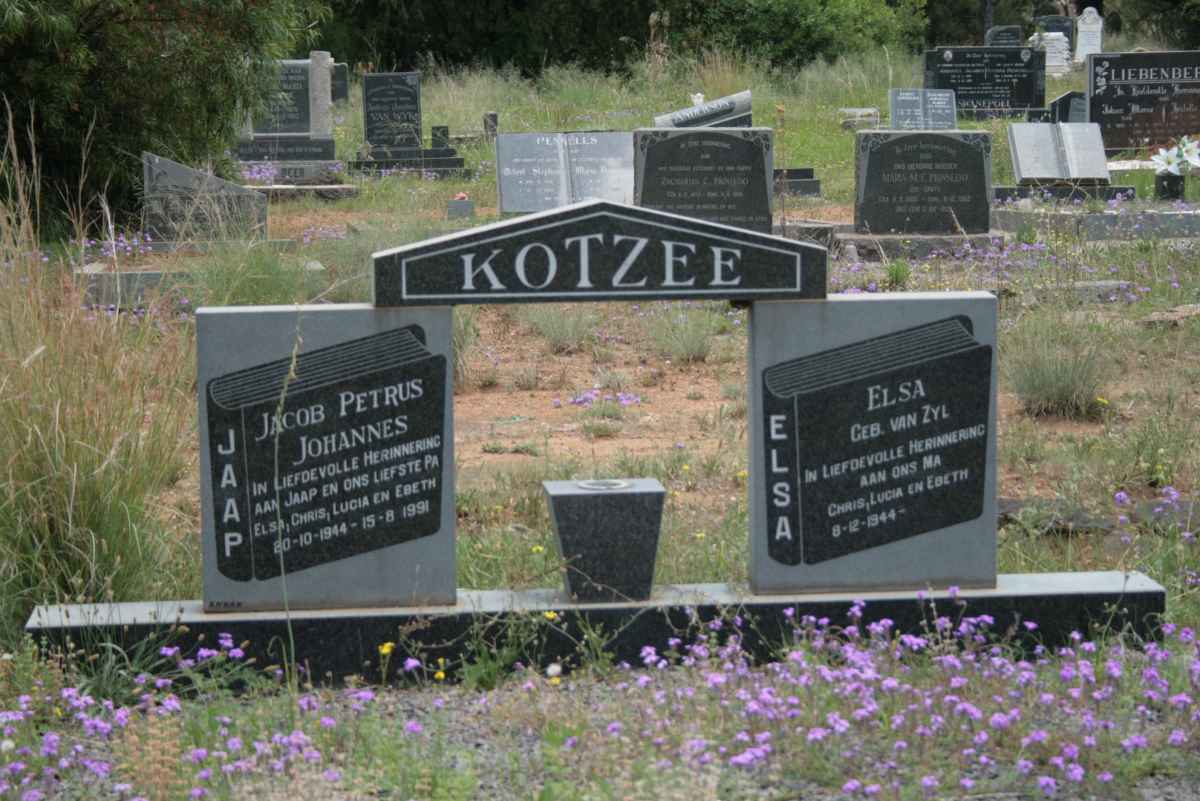 KOTZEE Jacob Petrus Johannes 1944-1991 &amp; Elsa van ZYL 1944-
