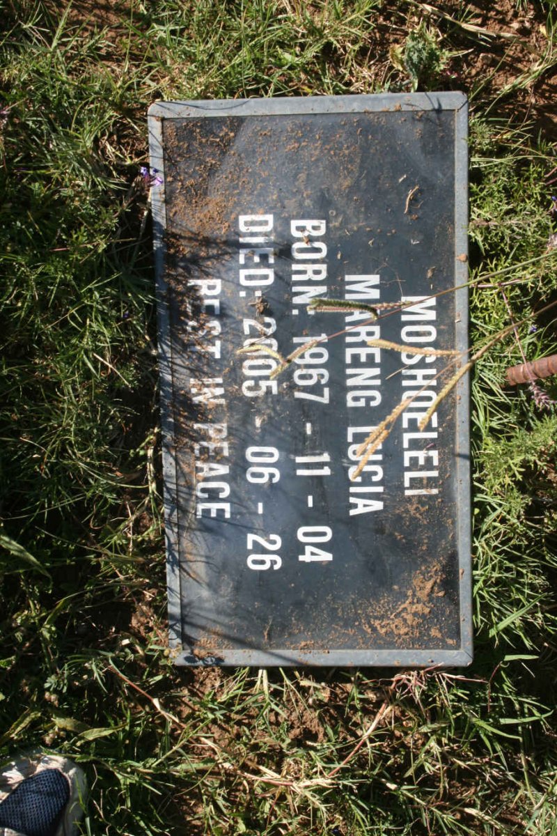MOSHOELELI Mareng Lucia 1967-2005