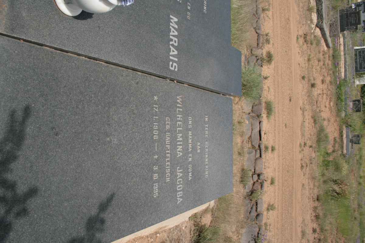 MARAIS Wilhelmina Jacoba nee HAUPTFLEISCH 1908-1995