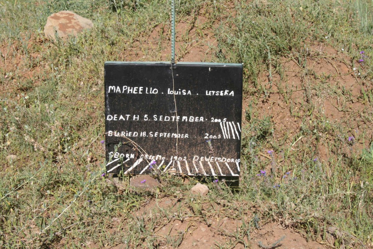 MAPHEELLO Louisa Letseka 1902-2005