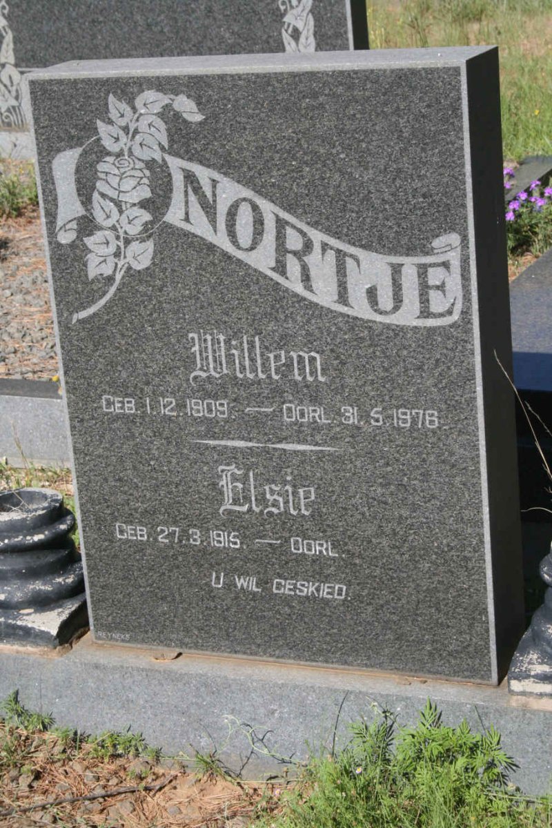 NORTJE Willem 1908-1976 &amp; Elsie 1915-