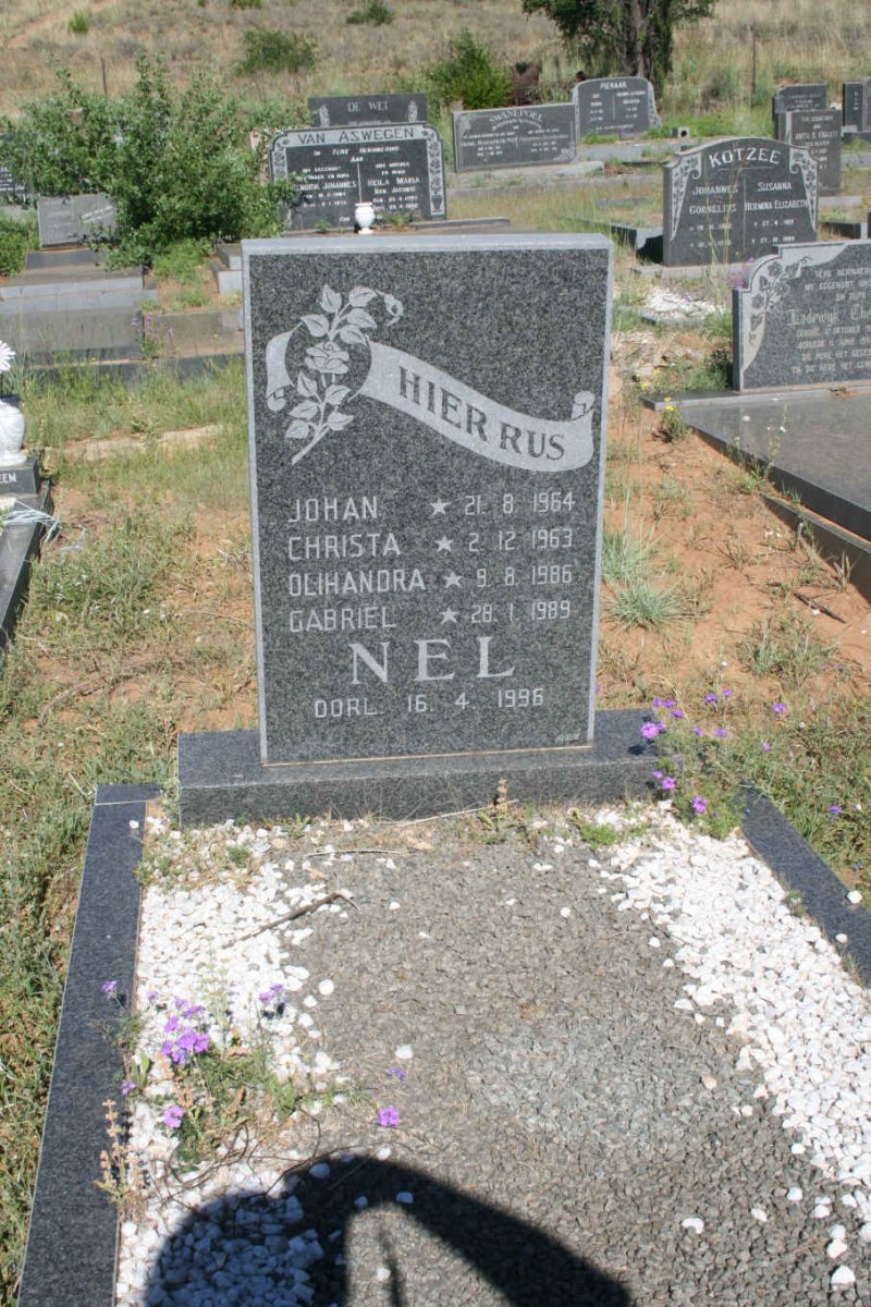 NEL Johan 1964-1996 :: NEL Christa 1963-1996 :: NEL Olihandra 1986-1996 :: NEL Gabriel 1989-1996
