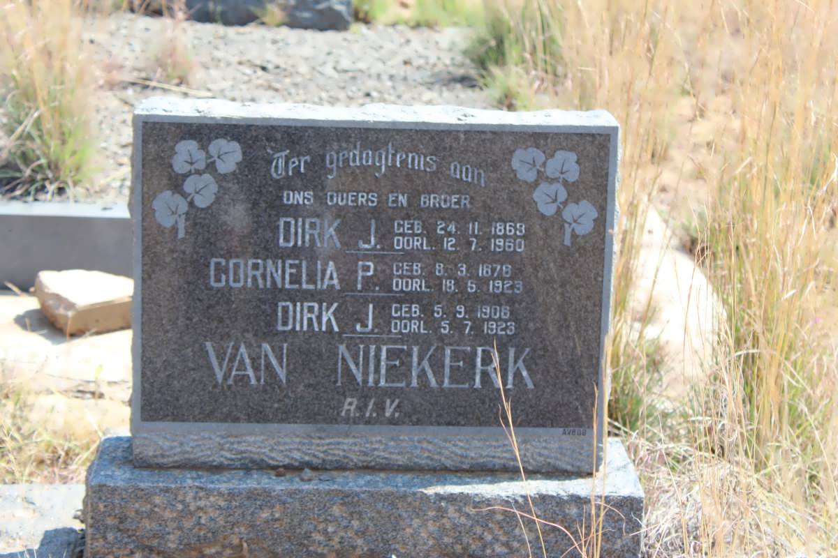 NIEKERK Dirk J., van 1869-1960 &amp; Cornelia P. 1876-1923 :: VAN NIEKERK Dirk J. 1908-1923