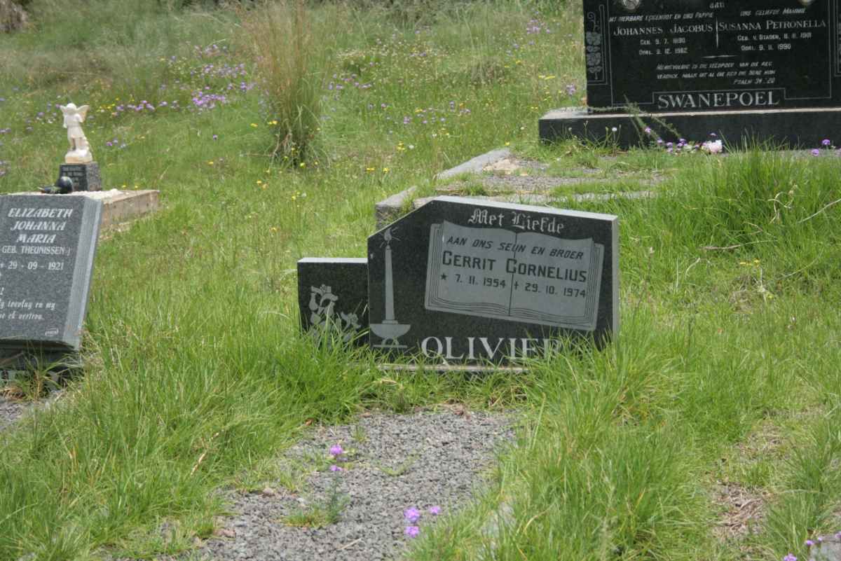 OLIVIER Gerrit Cornelius 1954-1974