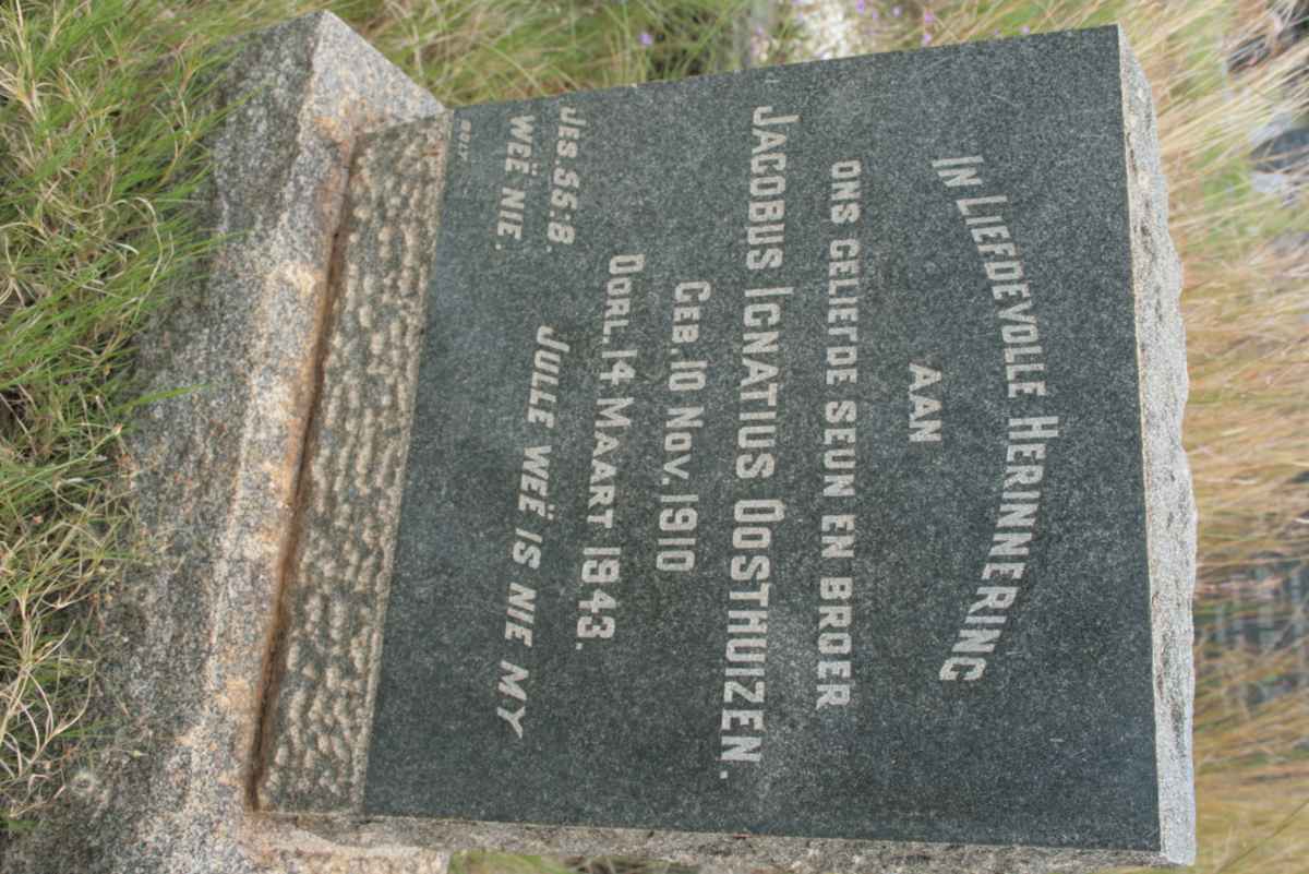 OOSTHUIZEN Jacobus Ignatius 1910-1943