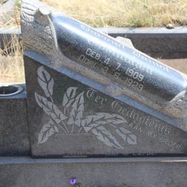 OOSTHUIZEN Barend Daniel 1909-1929