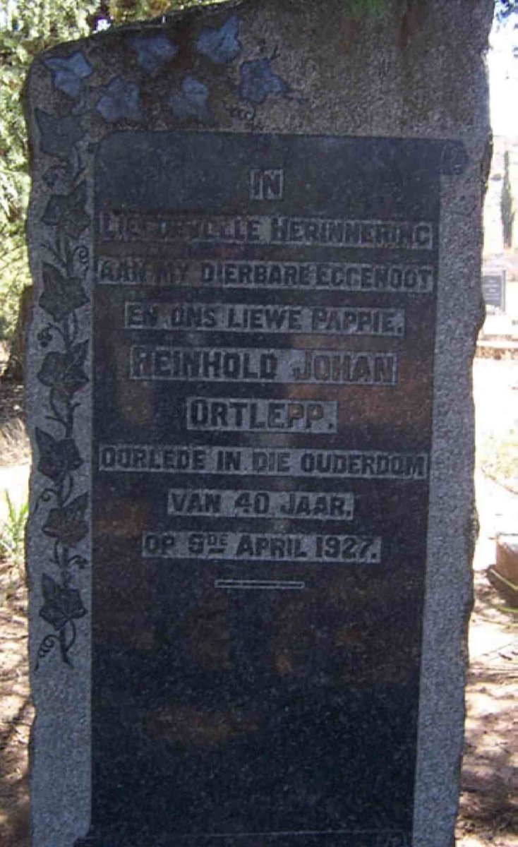 ORTLEPP Reinhold Johan -1927