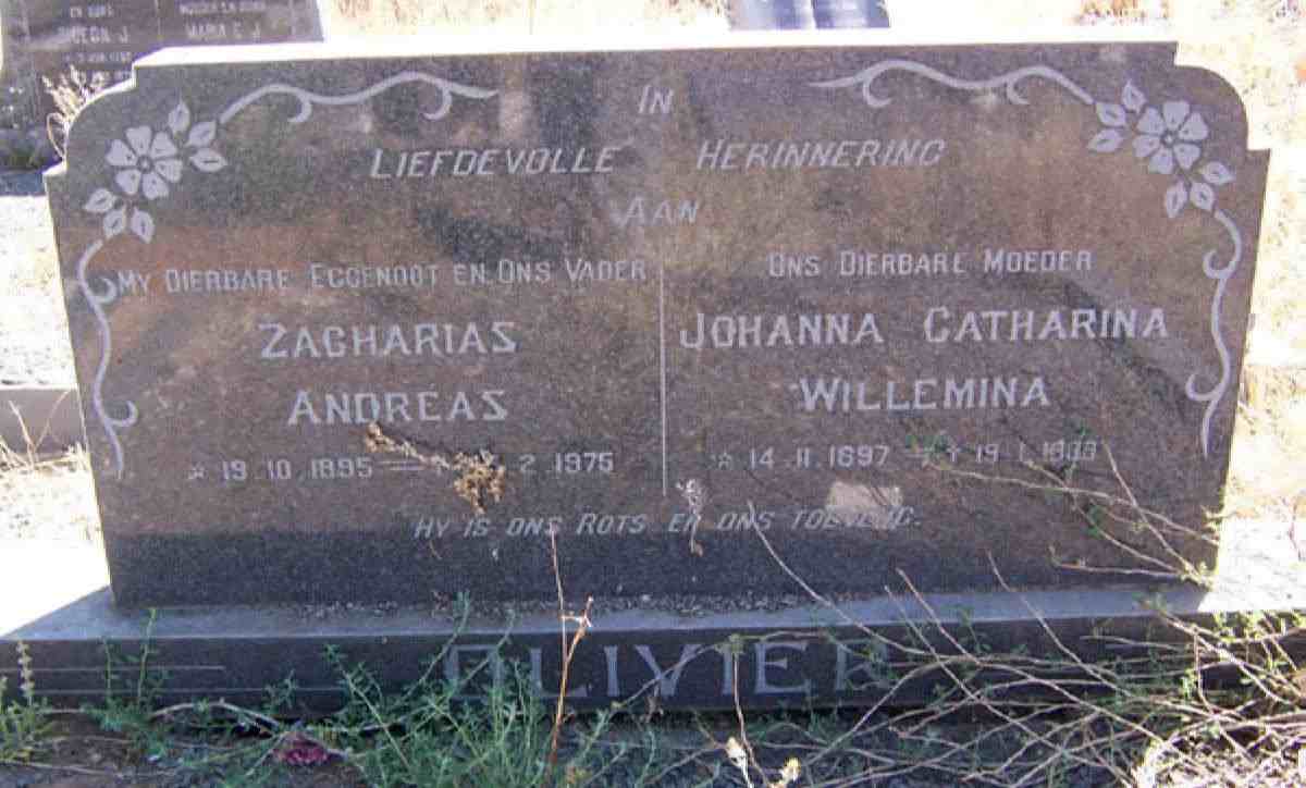 OLIVIER Zacharias Andreas 1895-1975 &amp; Johanna Catharina Willemina 1897-1988