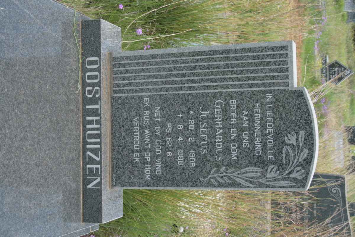 OOSTHUIZEN Gerhardus Jusefus 1908-1988