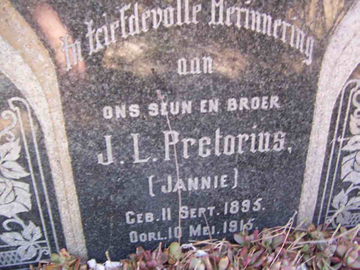 PRETORIUS J.L. 1895-1915