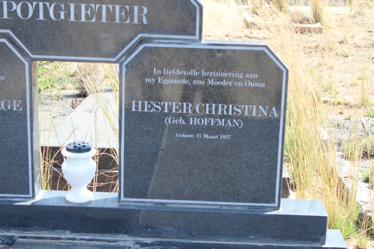 POTGIETER Johannes George 1915-2007 &amp; Hester Christina HOFFMAN 1927-