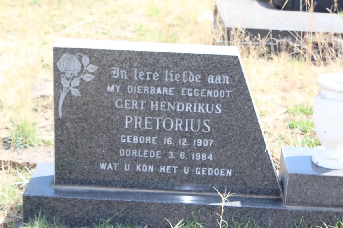 PRETORIUS Gert Hendrikus 1907-1984 &amp; Christina Susanna VERMEULEN 1923-1998