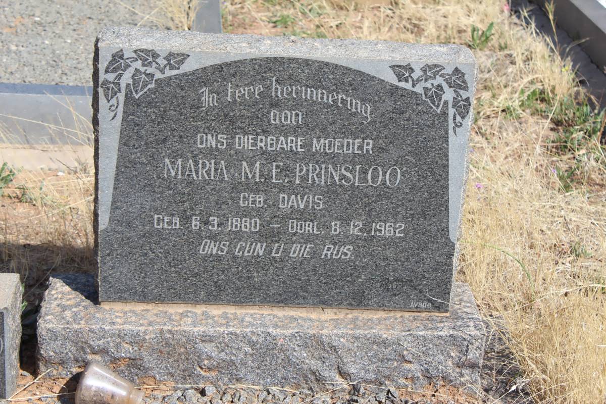 PRINSLOO Zacharias C. 1879-1956 &amp; Maria M.E. DAVIS 1880-1962