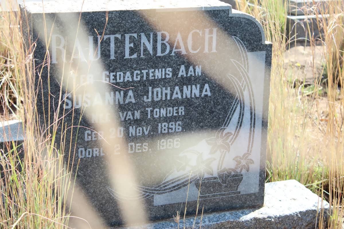 RAUTENBACH Casper Hendrik 1894-1956 &amp; Susanna Johanna VAN TONDER 1896-1966